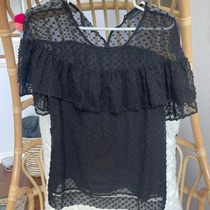 Worn once - so classy! Black J Crew blouse 🖤